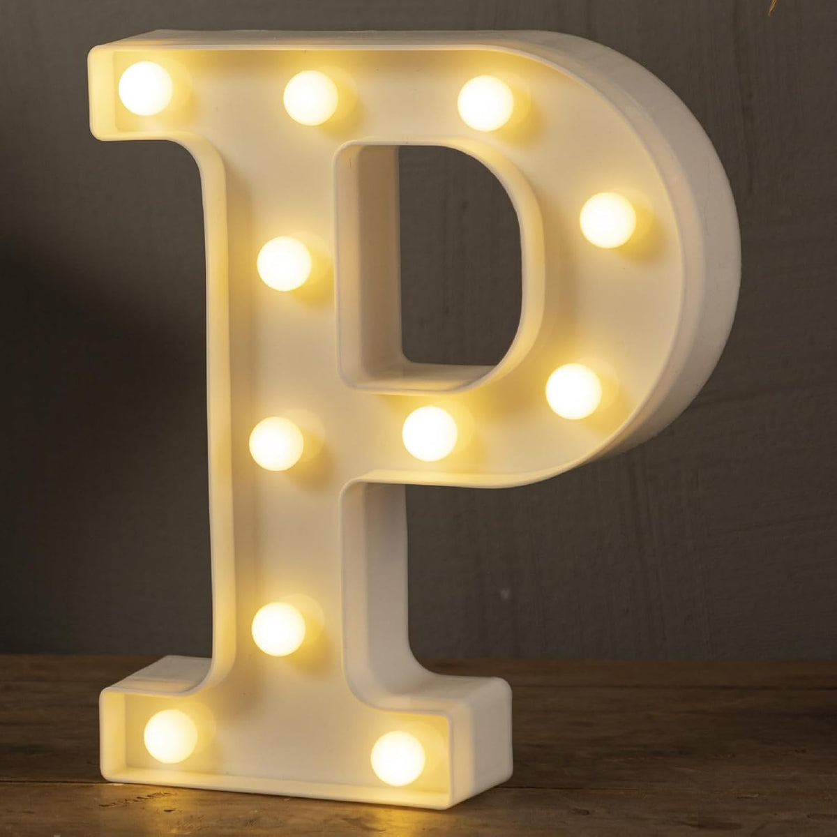 HXWEIYE Light Up Letters P, LED Marquee Letters Sign 26 Alphabet and 10 Number Big Lights for Party