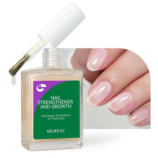 Women Nail Strengthener Protein for Daily: Glittering Pearl 15ml Gelike EC 6 in 1 Nail Treatment