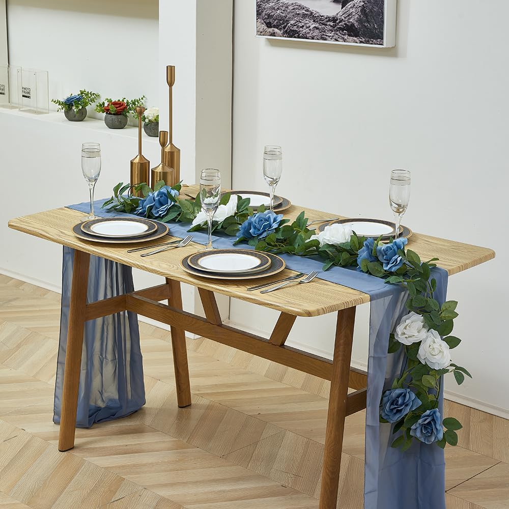 Artificial Rose Garlands Rose Vines Leaves Banners Hanging Floral Garland Fake Rose Flower Vine for