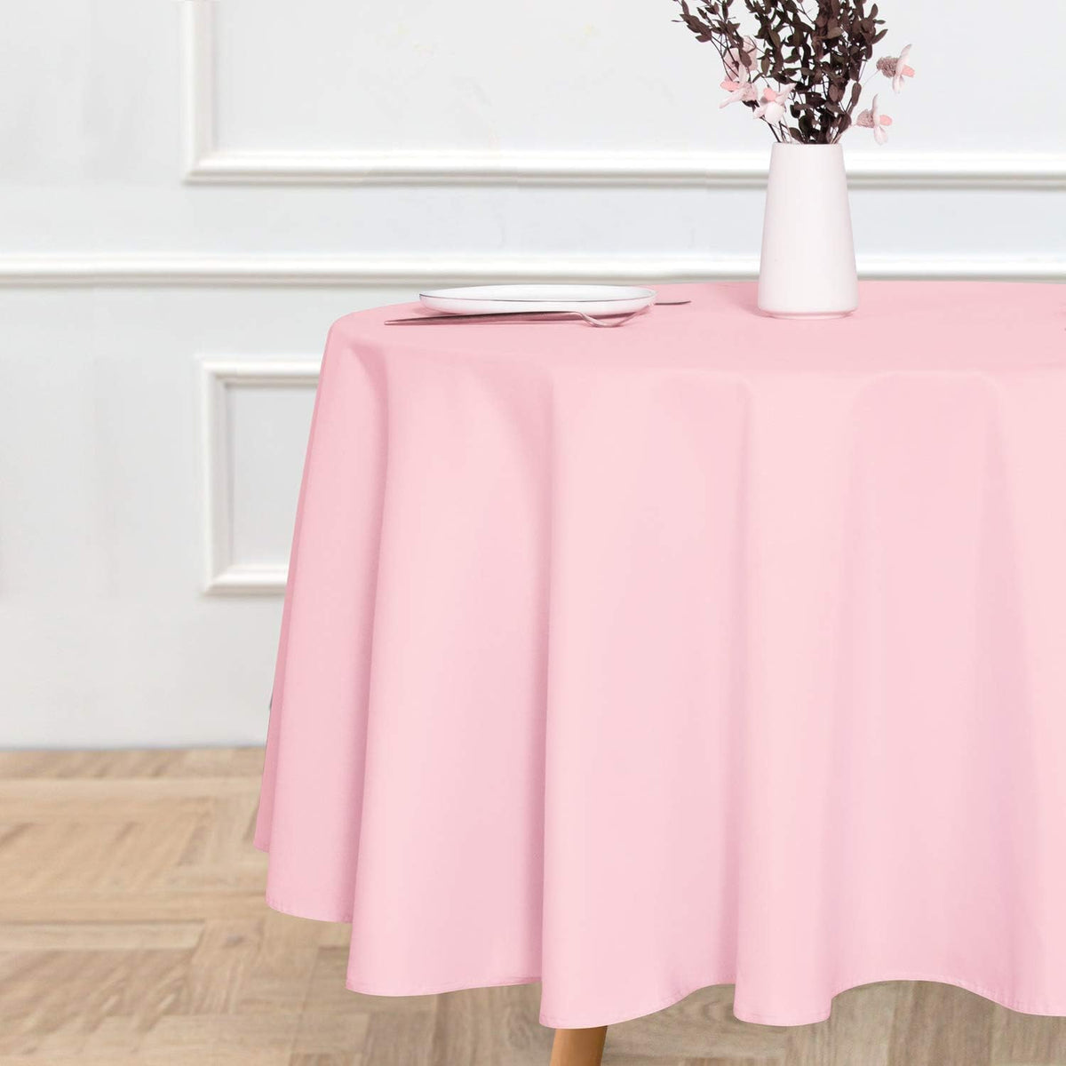 sancua Round Tablecloth - 90 Inch - Water Resistant Spill Proof Washable Polyester Table Cloth