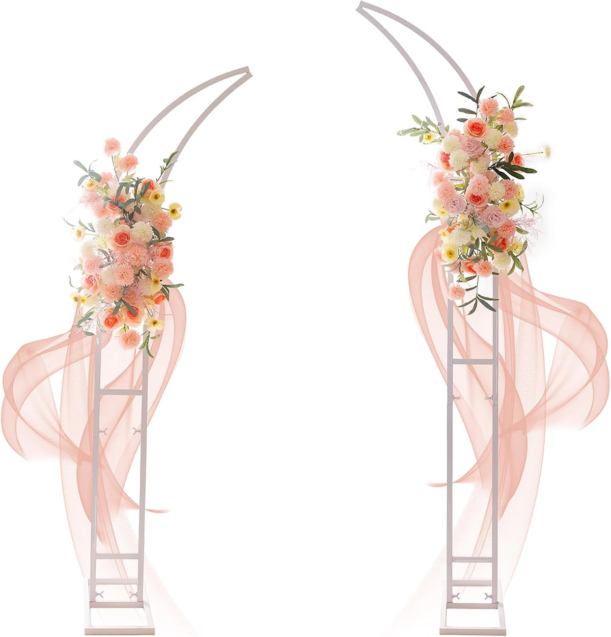 2pcs Large Wedding Arch with Base Flower Stand Arch Bracket Stand Backdrop Stand for Wedding Party