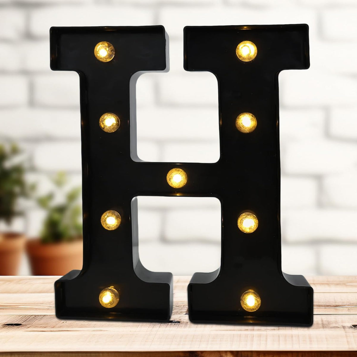 Led Marquee Letters, 8.58 Inch Black Light Up Letters, Small Led Letter Lights, Battery Powered