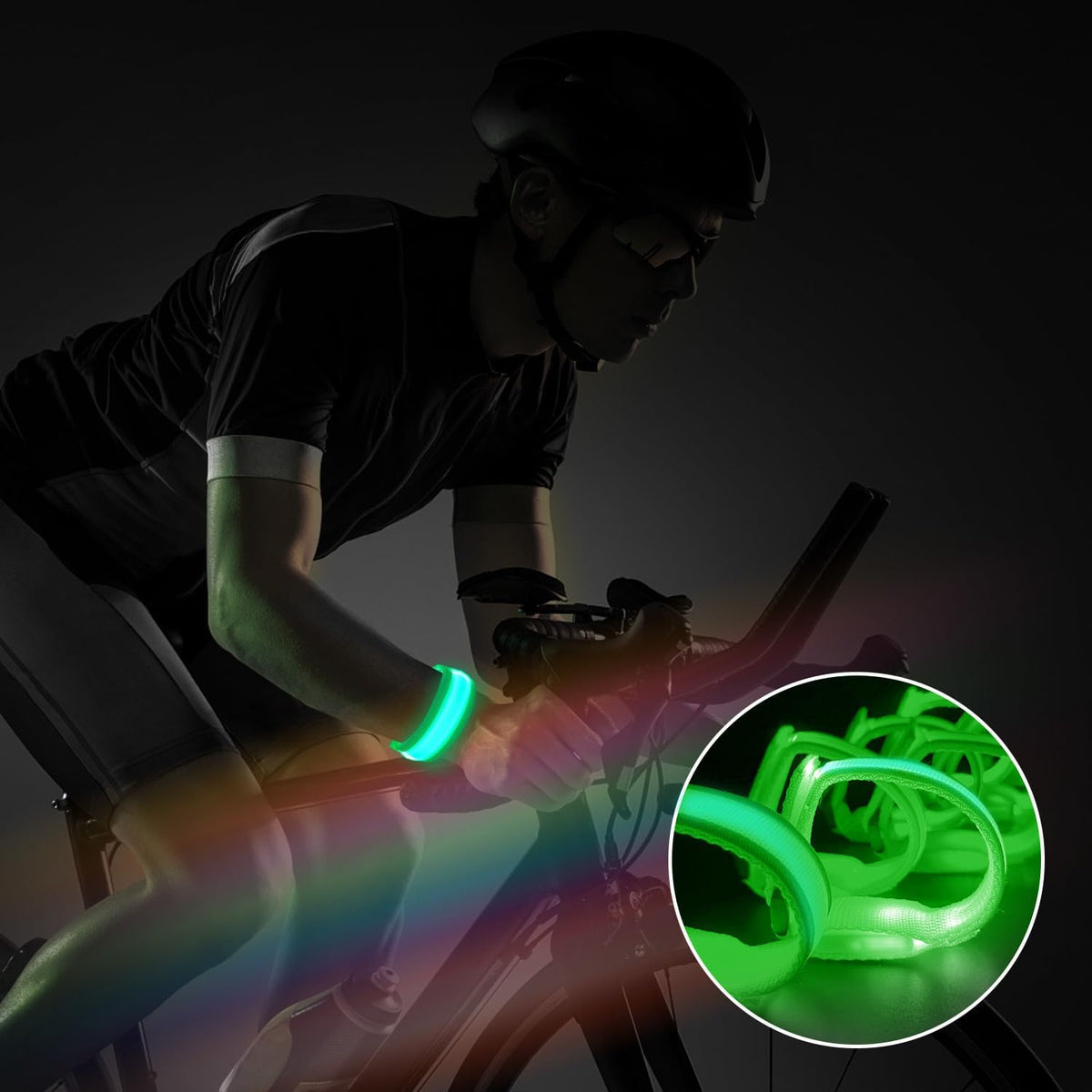 M.best 8pcs LED Light Up Bracelets Glow Flashing Wristbands Glow in The Dark Party Supplies for