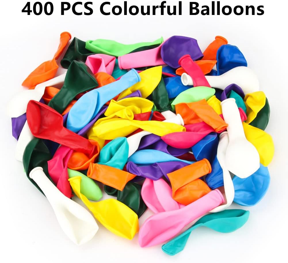 400 Pack Rainbow Balloons 12 Inch Assorted Colors Latex Multicolor Balloon 12 Kinds Colorful Bulk