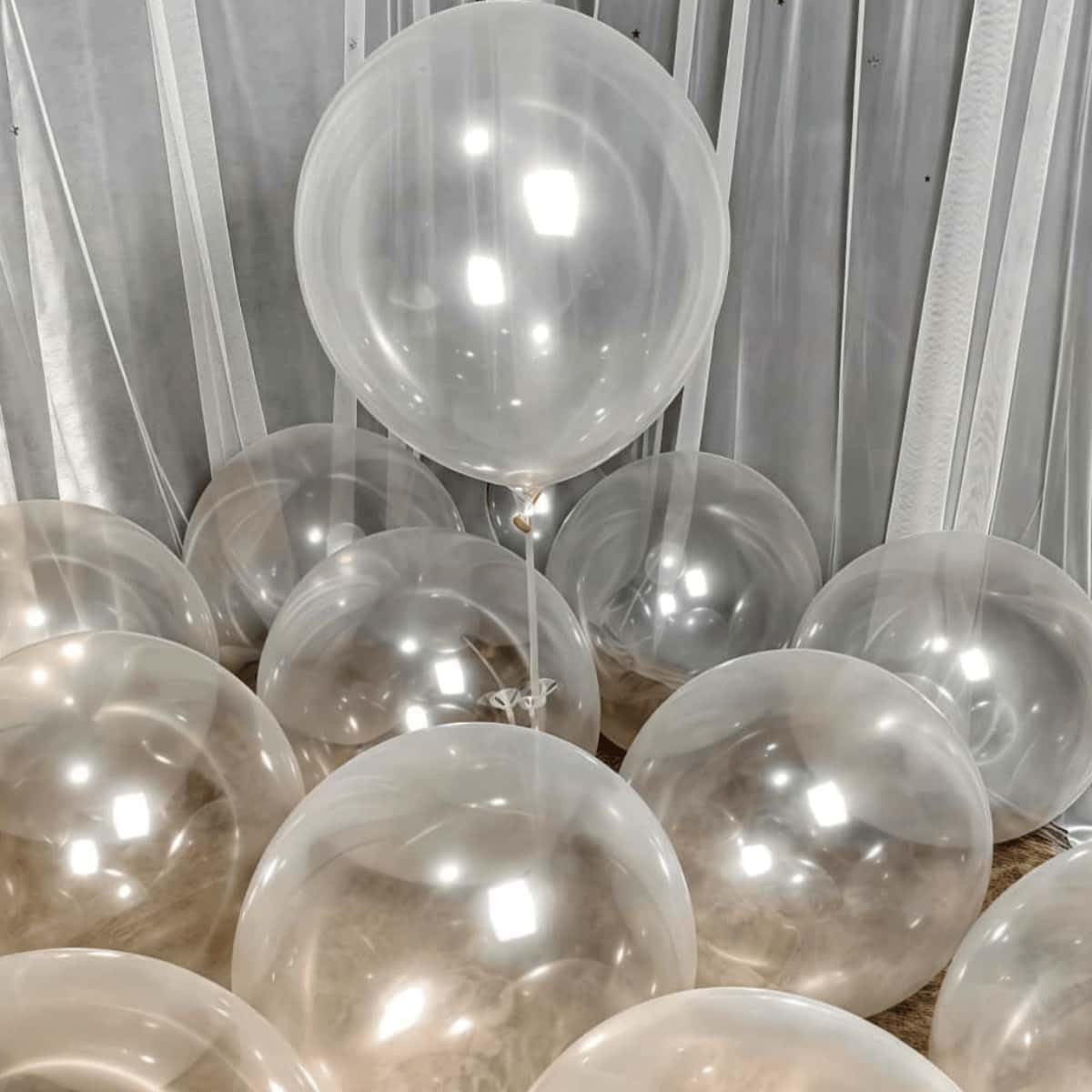 50 Pack Clear Balloons 24 Inch Clear Latex Balloon - Stunning and Versatile Decorations for Any