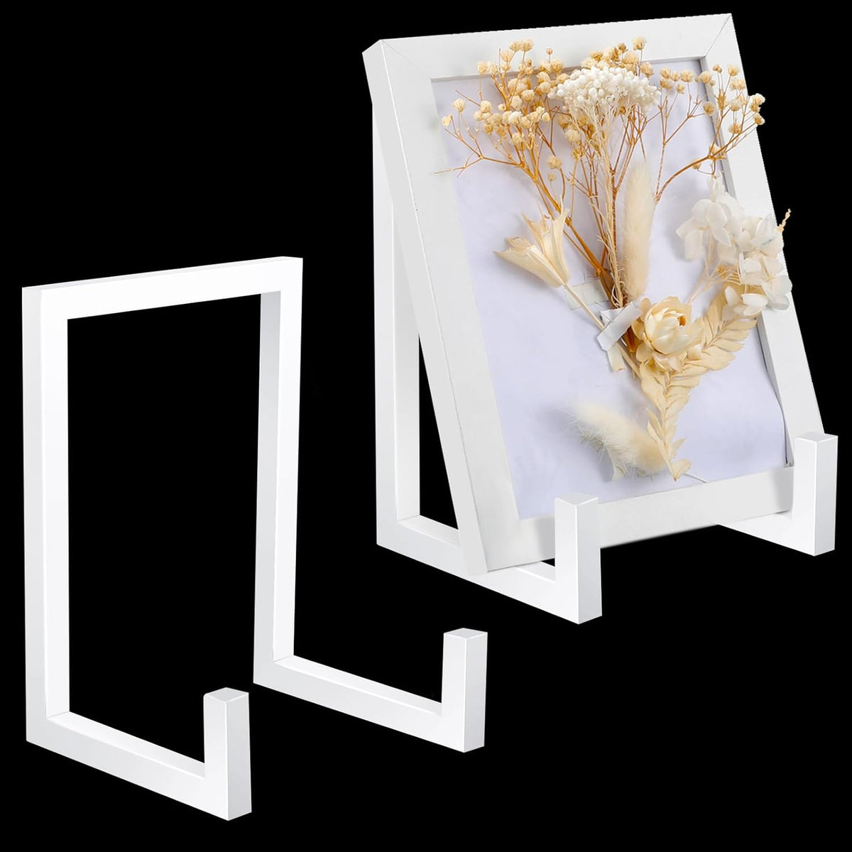 Sweetude 2 Pcs Large Plate Stands for Display Metal Frame Plate Holder Display Stand Decorative