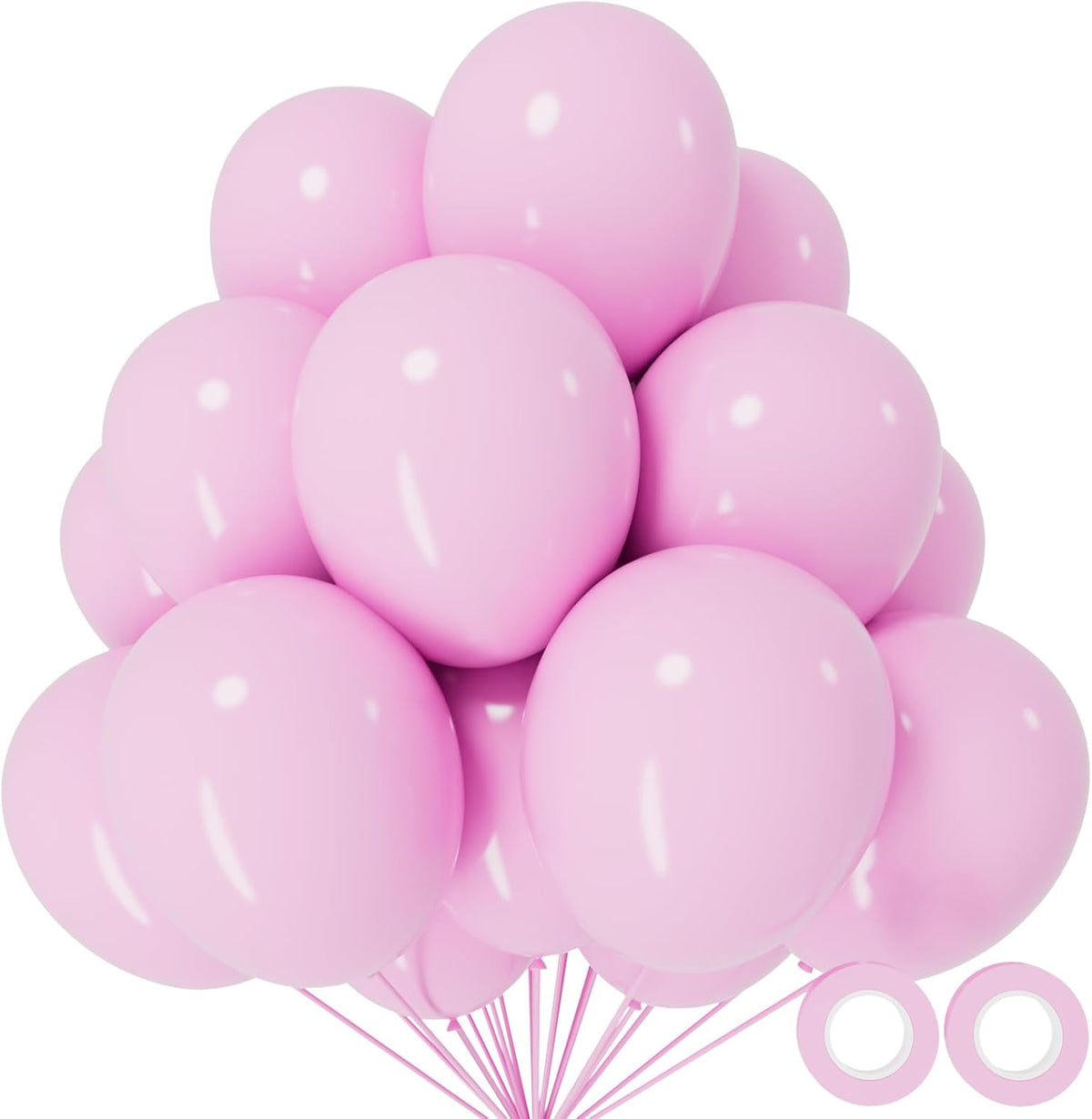 110pcs Pastel Pink Balloon 12 Inch, Pastel Pink Latex Balloons for Birthday Party Baby Shower