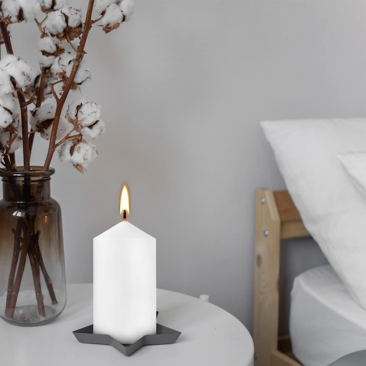 2"x4" High White Pillar Candles, Set of 20 Unscented. Bulk Buy. Ideal for Halloween, Wedding