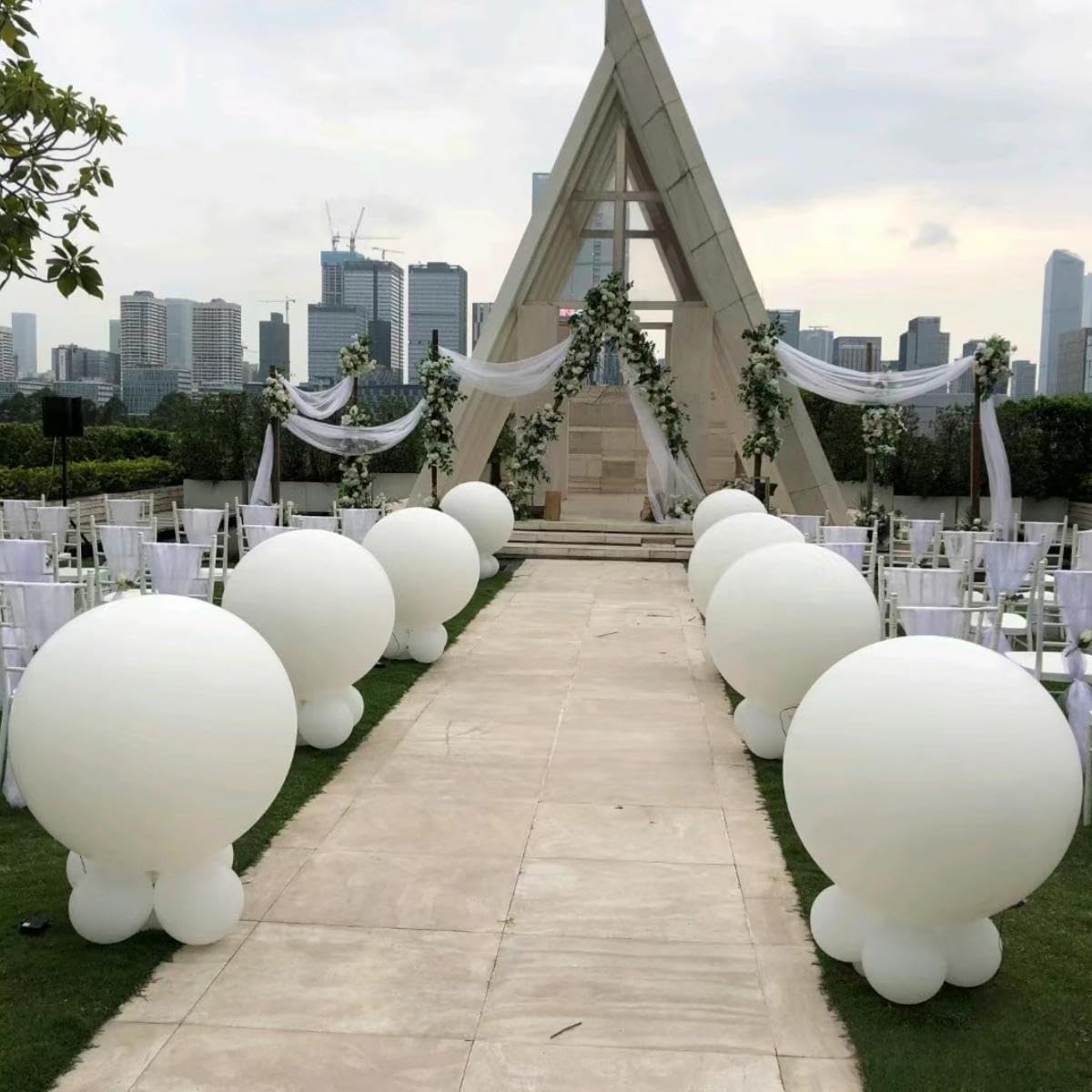 35 Pack White Balloons 36 Inch White Latex Party Large Balloon Bulk for Various Party Events
