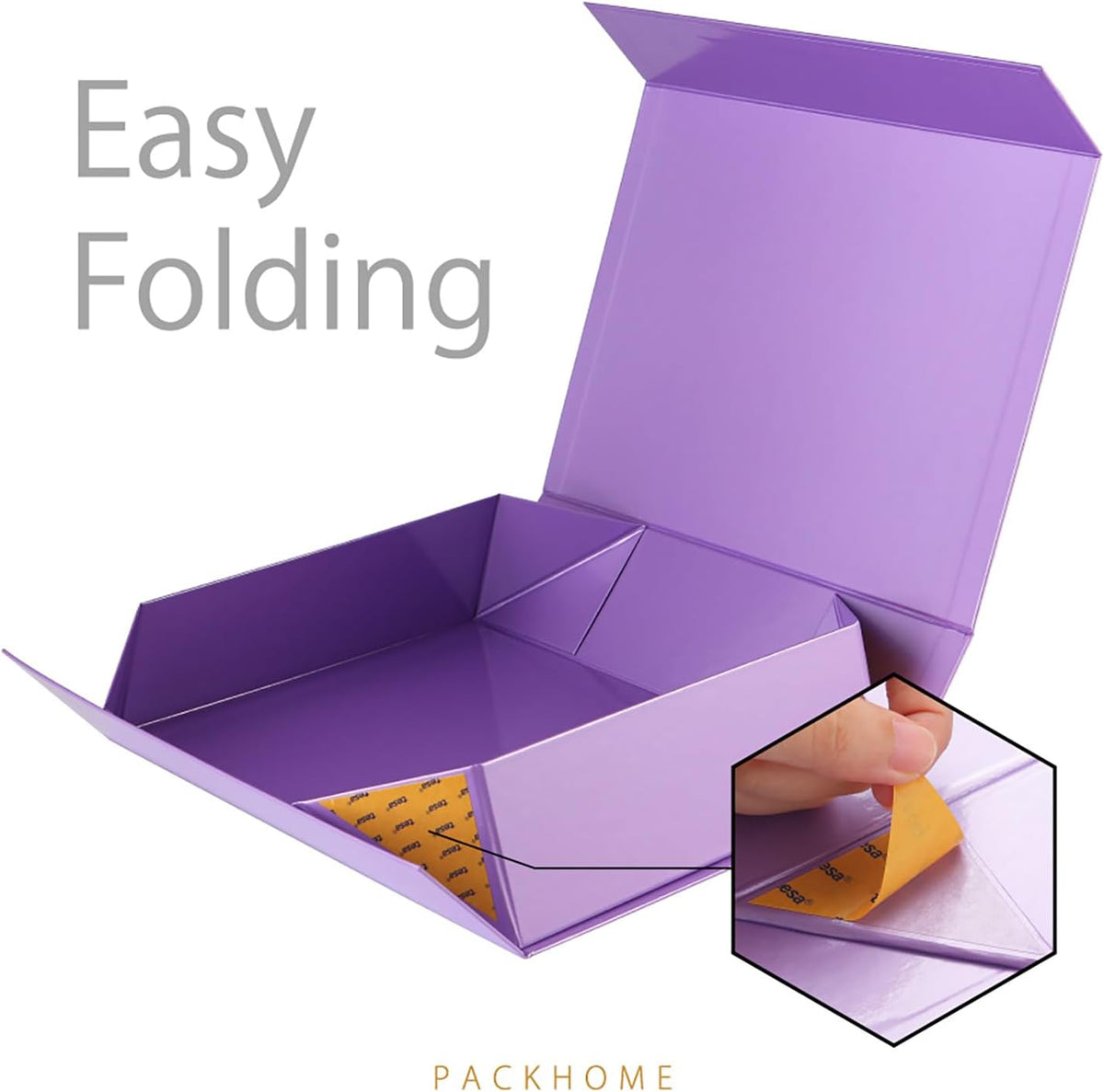 PACKHOME Large Gift Box 13.5x10x3.5 Inches, Sturdy Shirt Box with Magnetic Lid for Multiple