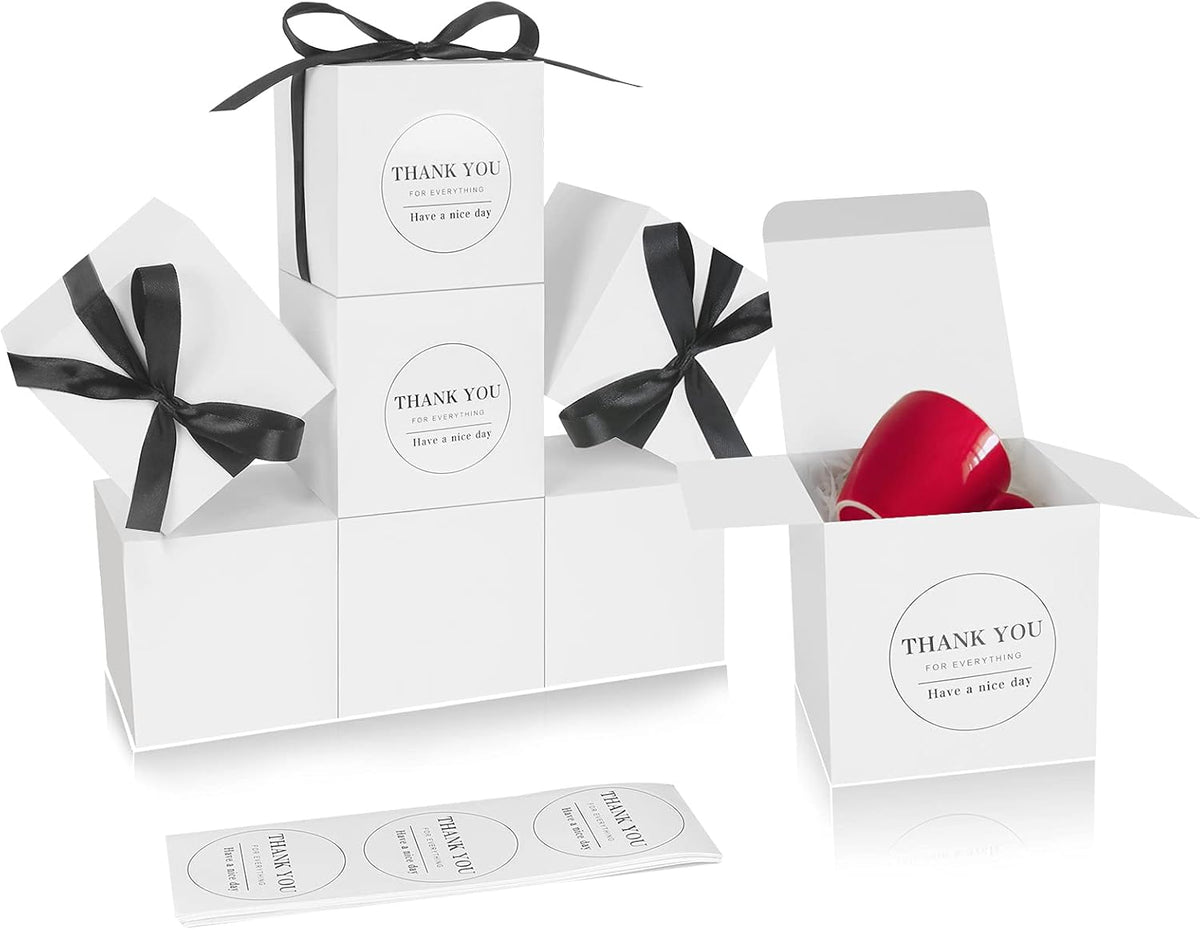 COTOPHER Small Gift Boxes 60 Pack 4x4x4 inches White Gift Boxes with Lids for Gifts, Crafting