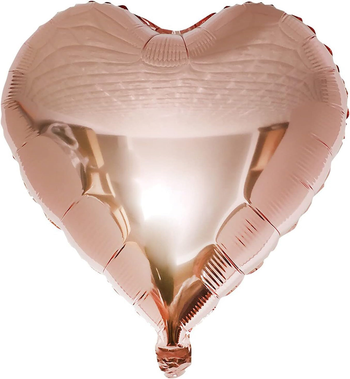 10pcs Rose Gold Foil Heart Shaped Balloons - 18 Inch Heart Mylar Balloons for Baby Shower, Wedding