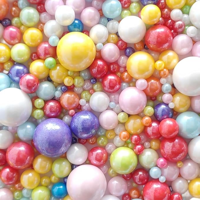 Edible Pearl Sugar Sprinkles Multicolor Candy Mixing Size Baking Edible Cake Decorations Cupcake