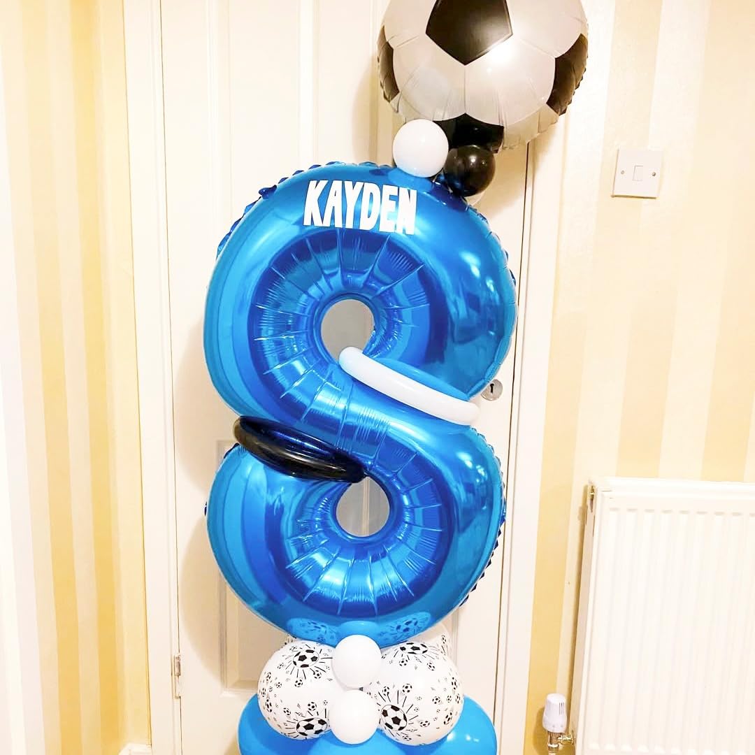 Blue 0 Balloon Number,40 Inch Number 0 Balloon Big Blue 0 Foil Mylar Helium Balloon for Birthday