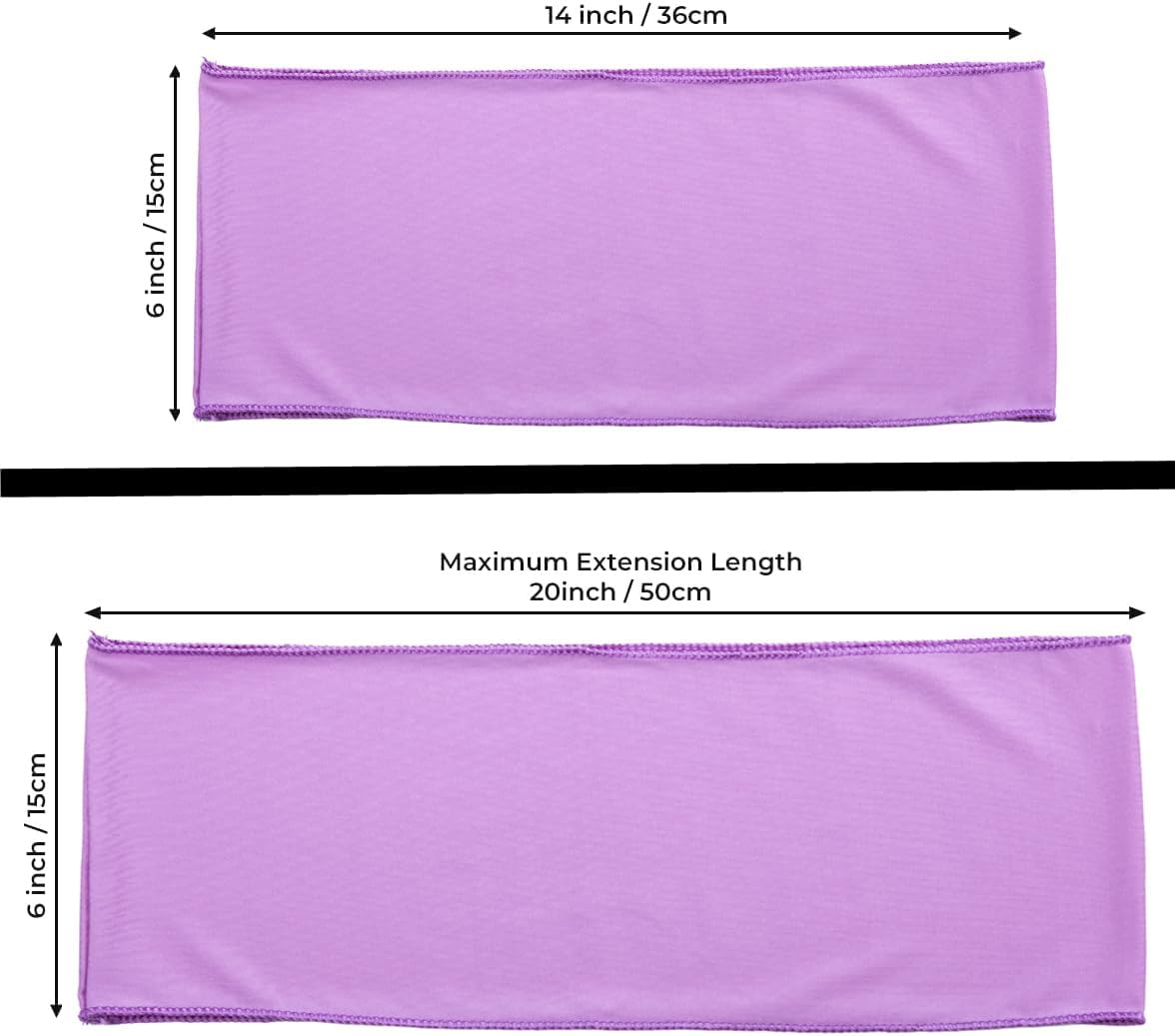 MDS Pack of 10 Spandex Chair Sashes Bows Elastic Stretch Dining Chair Bands Ties Without Slider