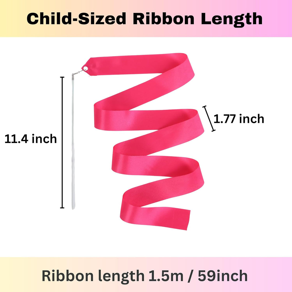 Ribbon Dancing Wands 20pcs Pack, Party Favor for Girls Birthday Party Supplies, Gymnastic Party