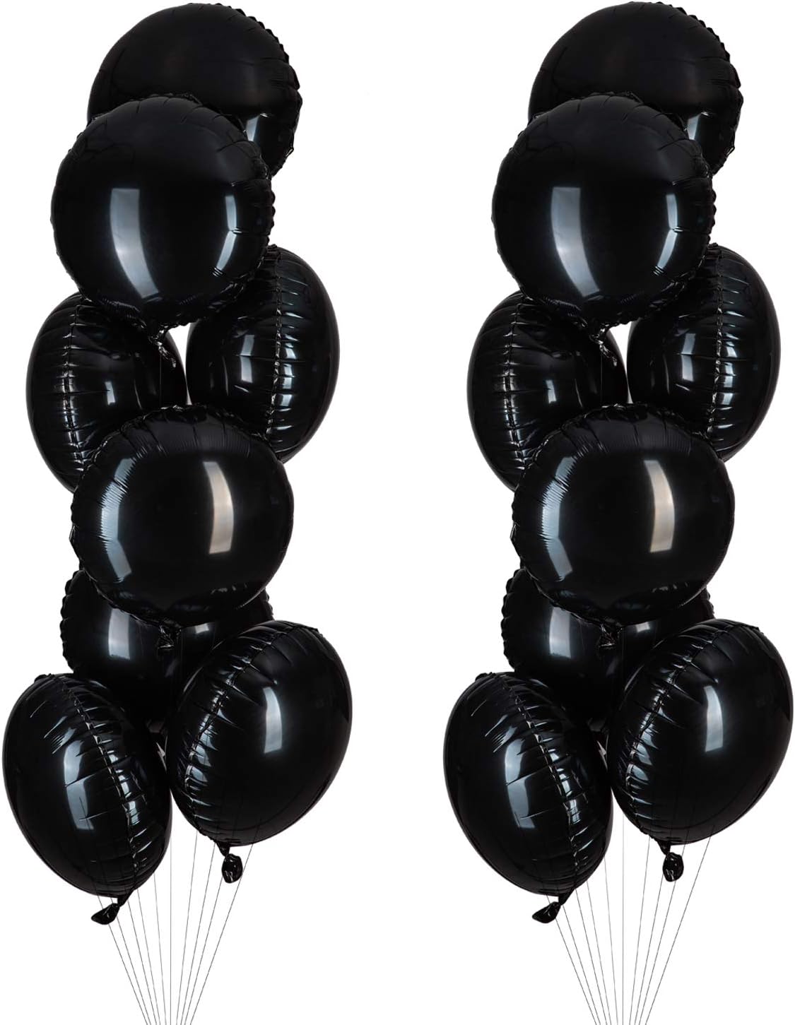 Black Foil Balloon Round Shaped Mylar Helium Balloons Graduation Party Balloons Black and White