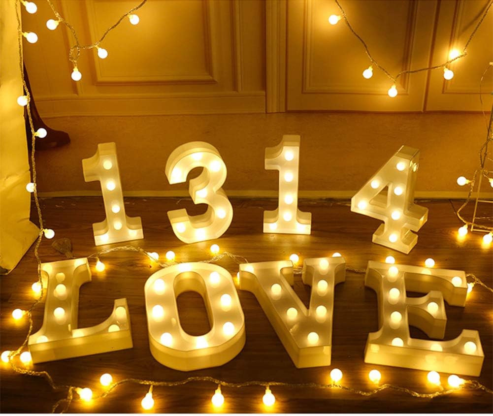 MUMUXI Marquee Light Up Letters | Large Light Up Numbers | Battery Powered and Bright with Every