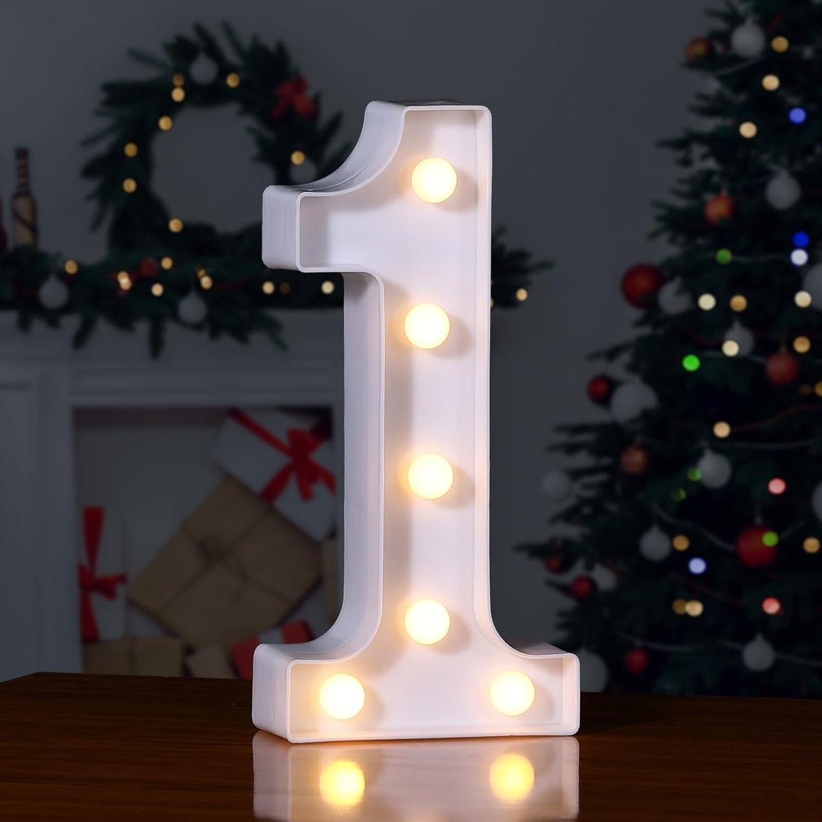Foaky Decorative Led Marquee Light Up Number, Marquee Light Up Number Sign for Night Light Wedding
