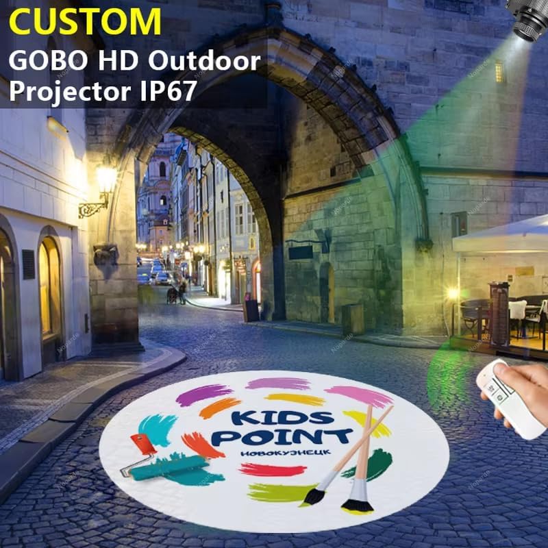 GOBO Projector Custom Logo Projector Lights for Store Business or Outdoor Wall Street Waterproof