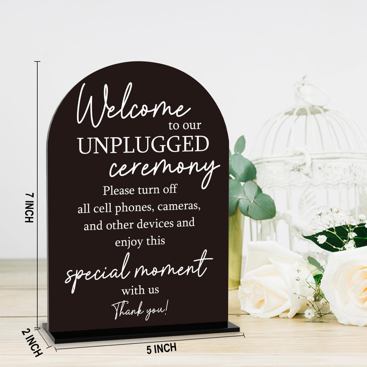 Unplugged Ceremony Sign, Wedding Welcome Sign, Engagement Bridal Shower Baby Shower Decor for