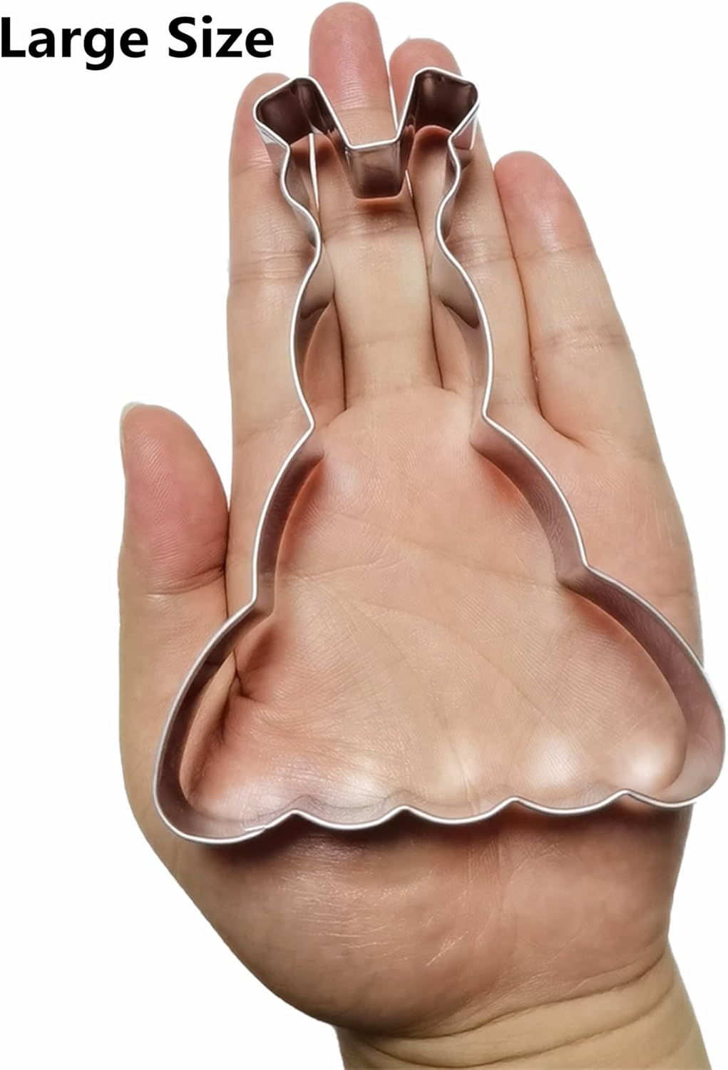 Large Size Dress Shaped Cookie Cutter, Stainless Steel Sleeveless Mermaid Fishtail Princess Wedding
