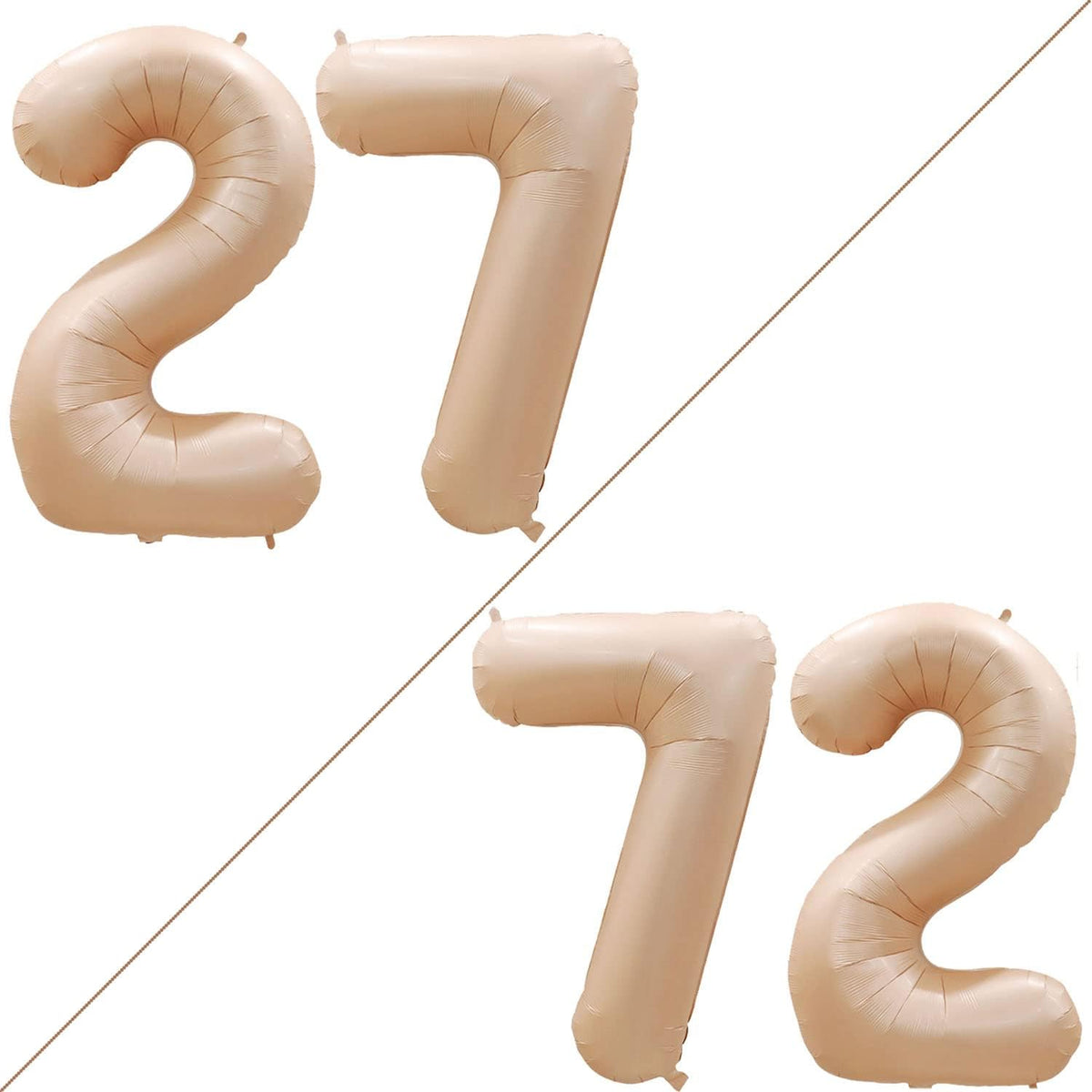 GOER Number 27 Balloons for 27th Birthday Party Decorations,42 Inch Jumbo Foil Helium 72 Balloons