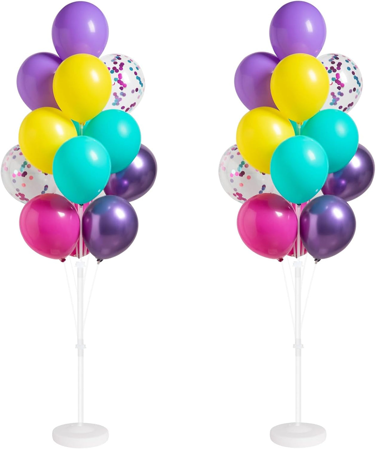 Pink Blue Purple Balloon Column Kit Set of 2,Balloon Column Stand with Base&Pole,Backdrop