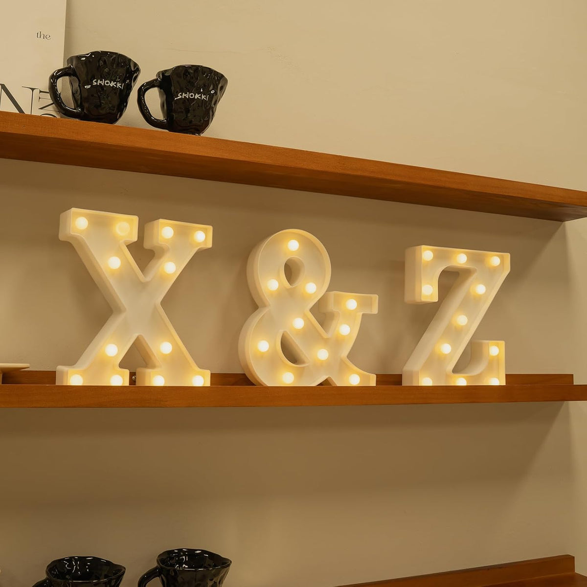 Foaky Rechargeable LED Letter Lights Sign Marquee Light Up Letters Sign for Night Light