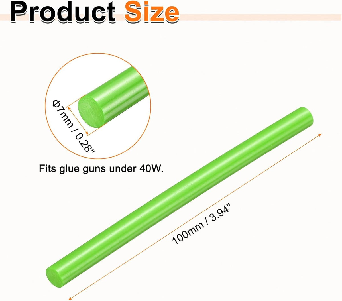 HARFINGTON 10pcs Hot Glue Sticks 0.28" Dia x 3.94" Long EVA Mini Hot Melt Adhesive Glue Stick for