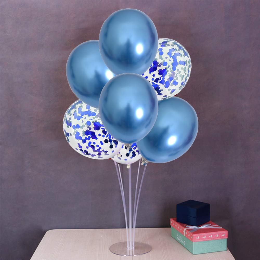 TONIFUL Blue Balloon Stand Centerpiece Table Decoration for Blue Party Decorations,Father's