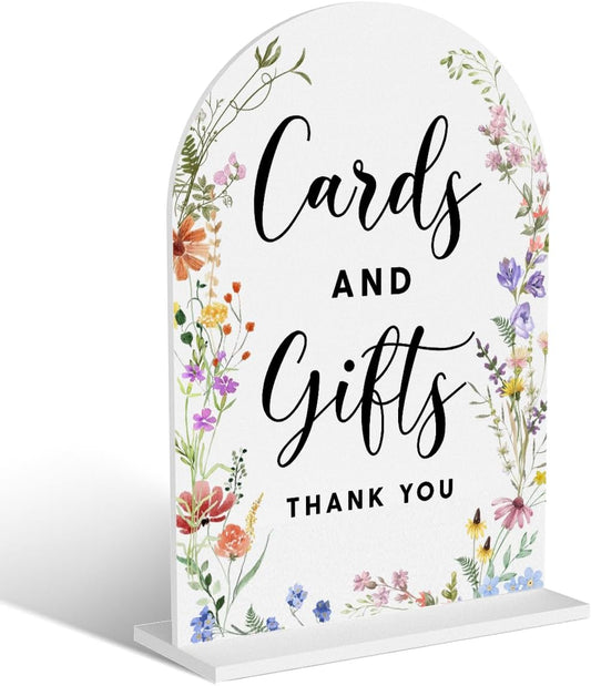 Acrylic Wedding Signs, Cards and Gifts Signs for Marriage Reception, Bridal Shower Decorations