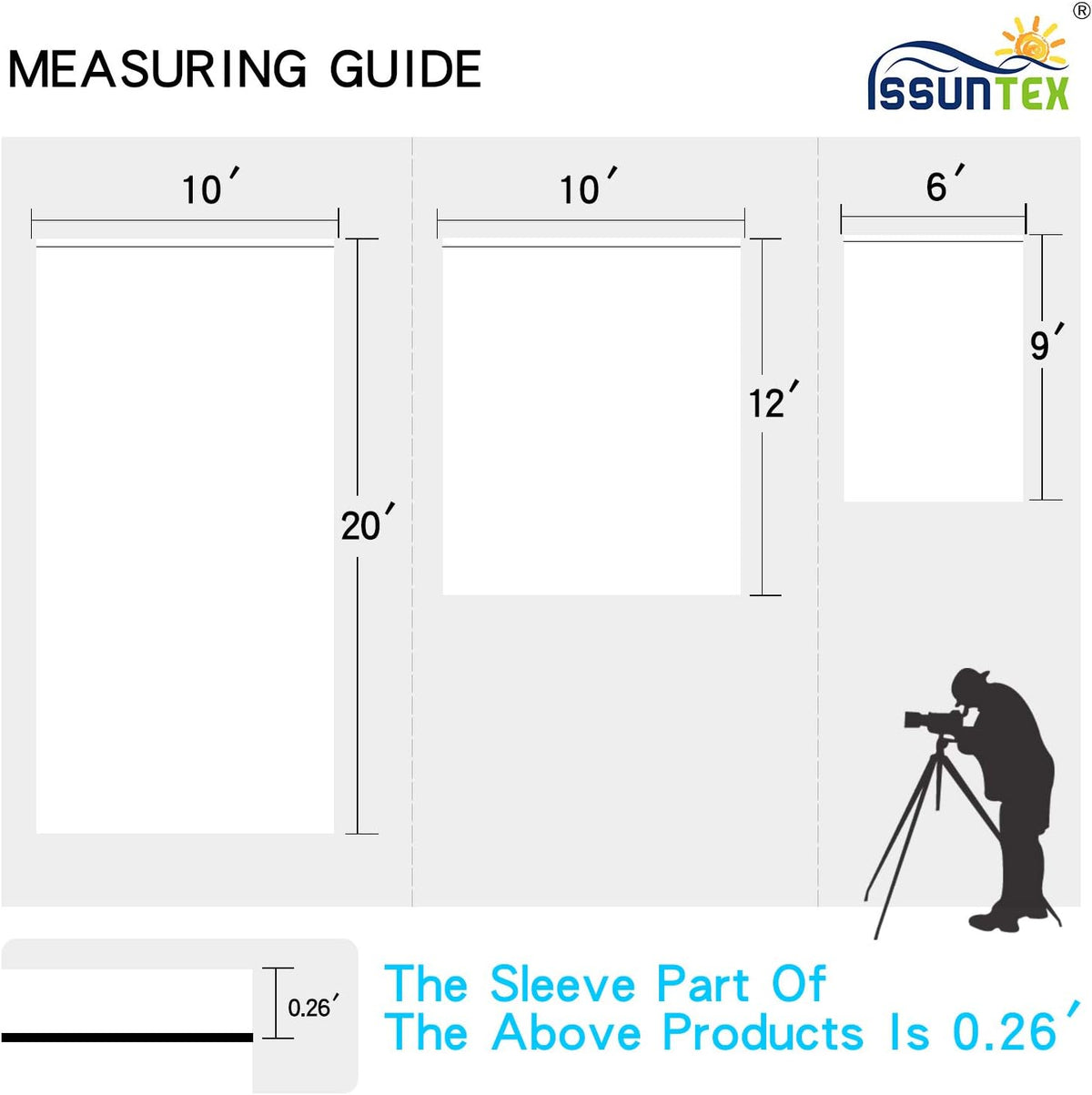 ISSUNTEX 6X9 ft Background Polyester Backdrop, Photo Studio, Collapsible High Density Screen for