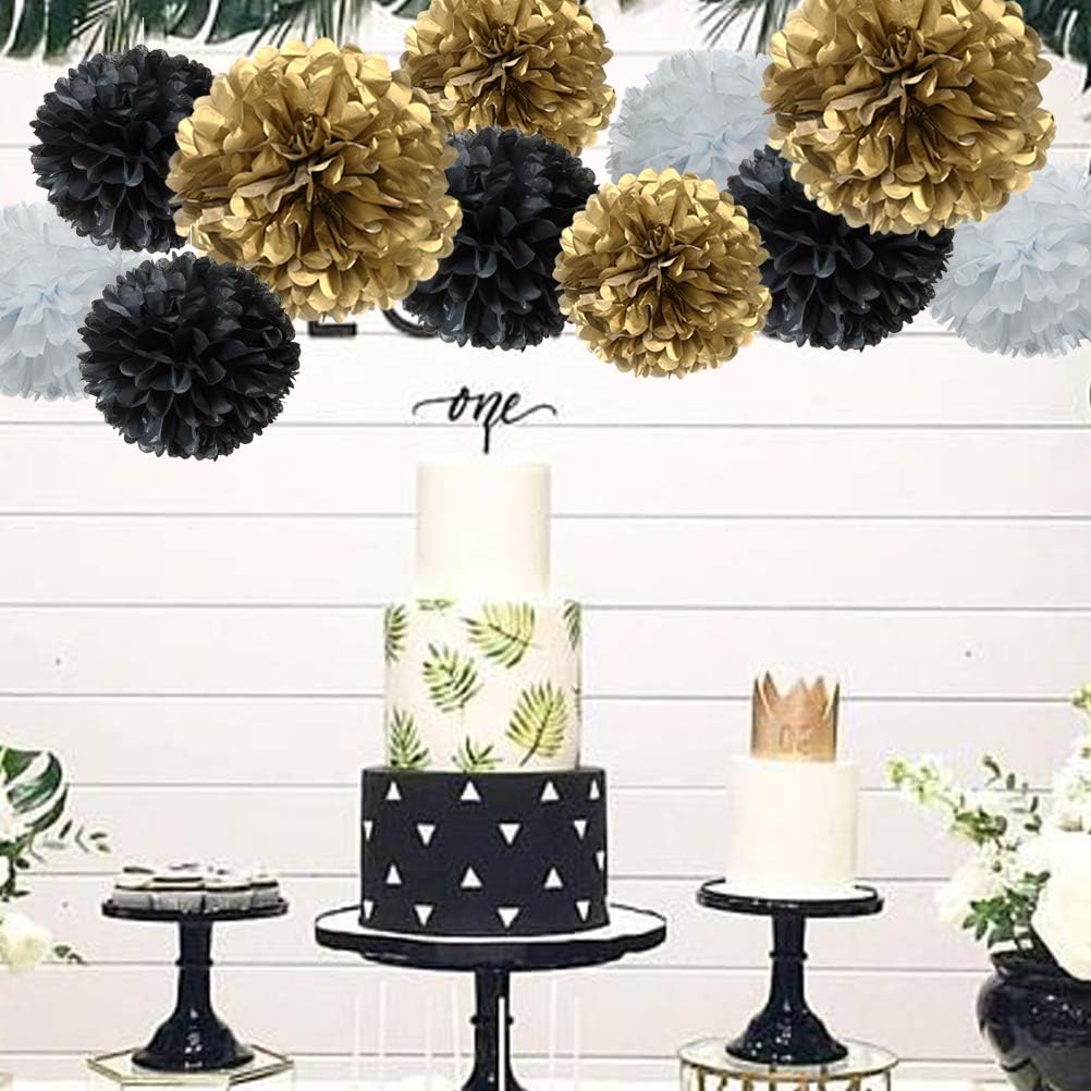 Paper Flower Tissue Pom Poms for Baby Shower New Year Party Hanging Decoration