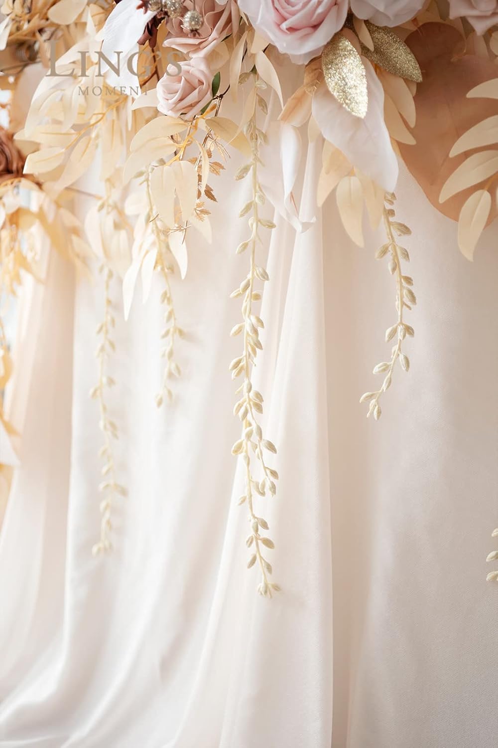 Ling's Moment 9FT Flower Garland for Backdrop Decorations - Wedding Arch Flowers, Eucalyptus &