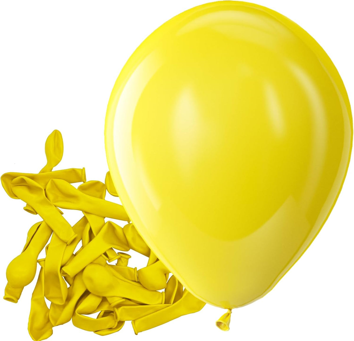 Bezente Yellow Balloons Latex Party Balloons - 150 Pack 5 inch Matte Small Yellow Helium Balloons