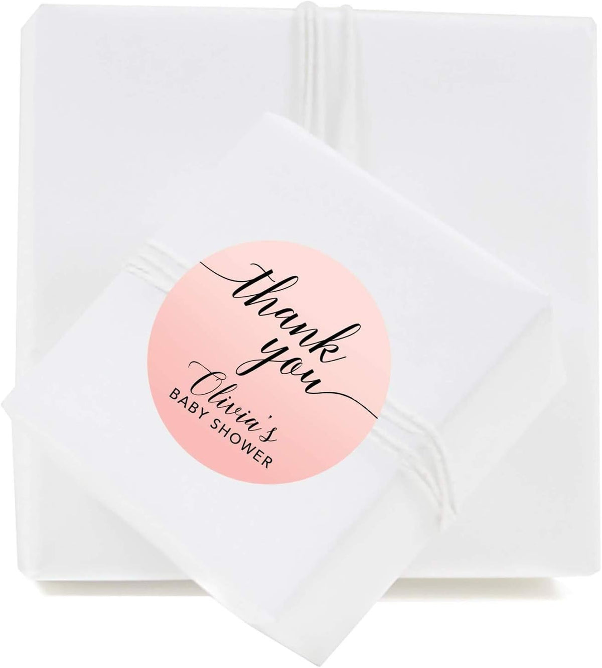 Andaz Press Personalized Blush Pink Rose Elegant Party Collection, Round Circle Label Stickers
