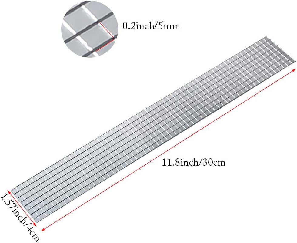 PP OPOUNT 9440 PCS Self Adhesive Mirror Mosaics Sheets, 5 x 5 mm Silver Mirrors Mosaic Square Glass