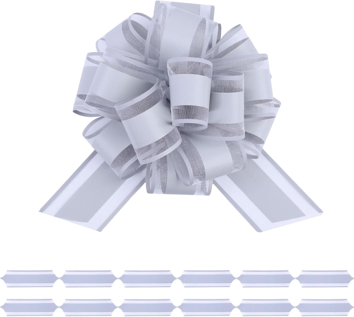 6Pcs 6inch Pull Bow Gift Wrapping,Pull Bow For Gift Basket, Gift Bag Box Wrapping Decor, Valentines