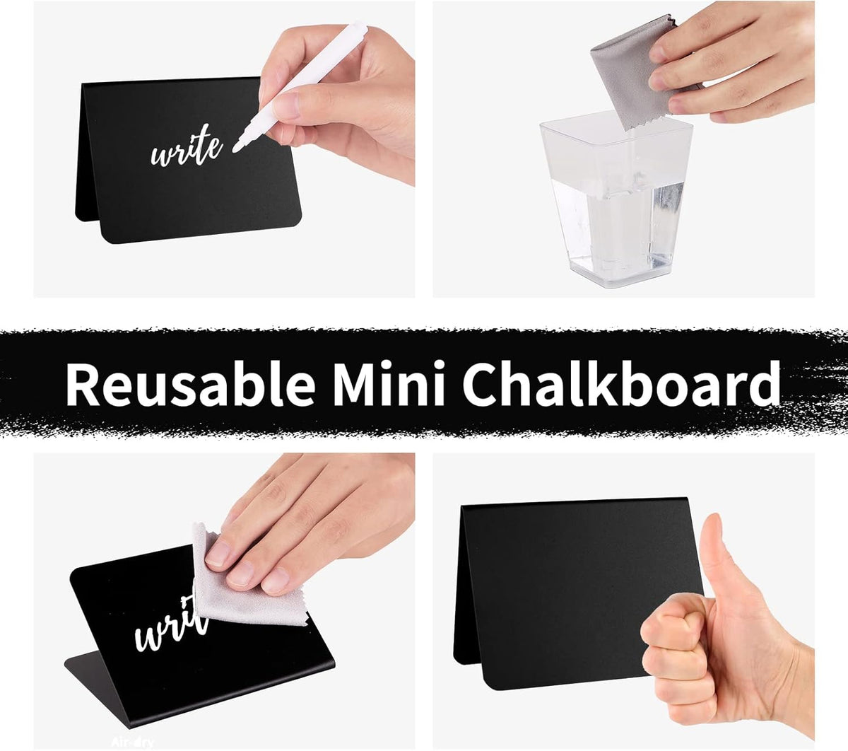 20 Pack 4"x3"Mini Chalkboard Signs for Chalk Sign for Food - Party - Buffet - Table Sign Chalkboard