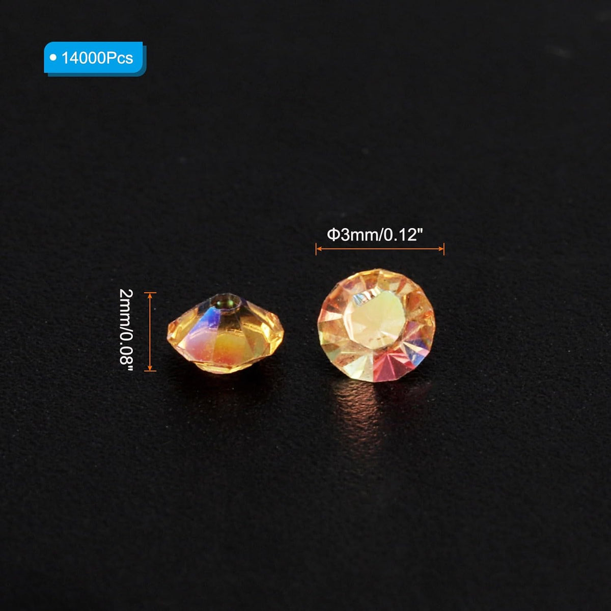 PATIKIL 14000Pcs Wedding Table Scatter Confetti Crystals 3mm Acrylic Diamonds Vase Fillers Gems for