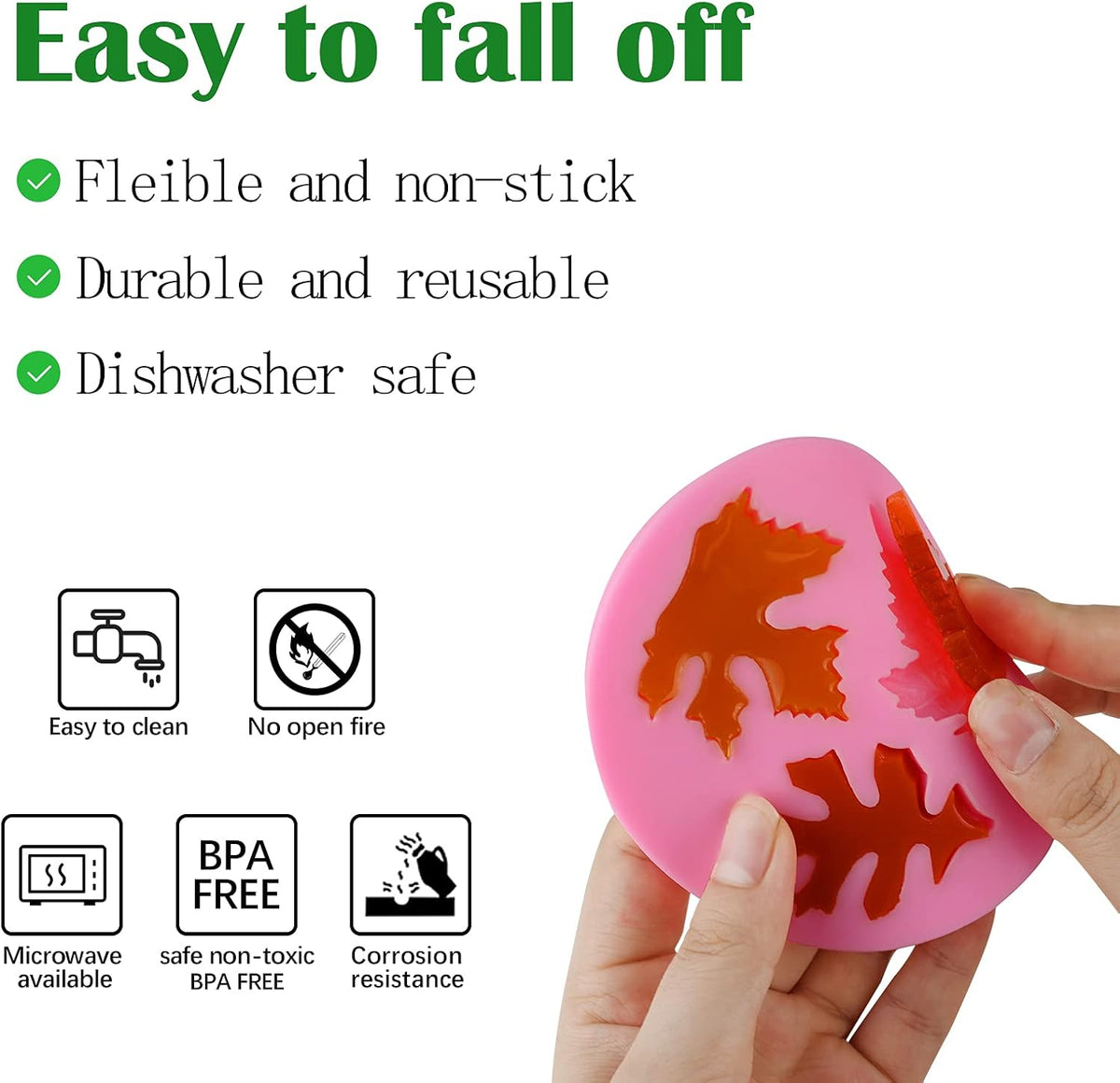 Actvty Silicone Maple Leaf Mold for Fondant, Cupcake Topper, Chocolate Candy, Sugar Craft Cake