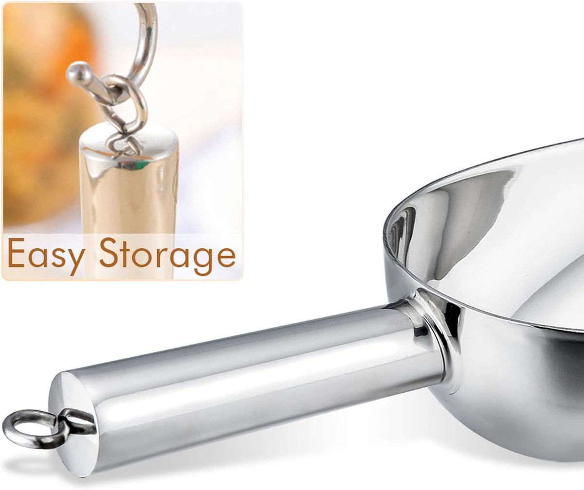 P&P CHEF Canister Scoop Set of 3, Ice Candy Scoop, Stainless Steel Multipurpose Food Scooper for