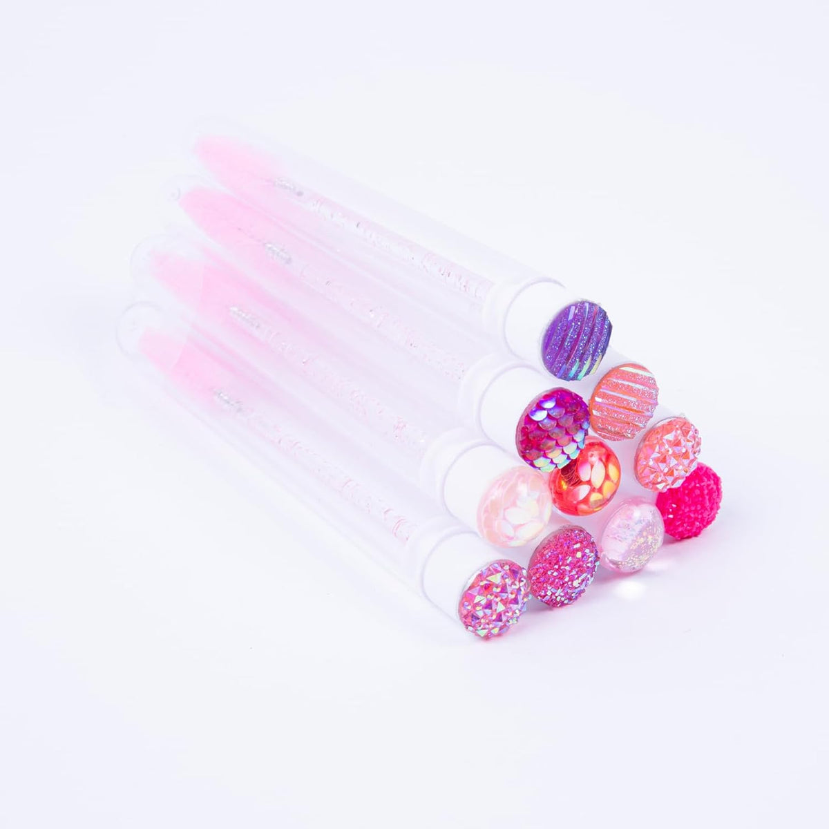 i-Laesh 10-Piece Disposable Mascara Wands with Tube - Diamond Spoolies for Eyelash & Eyebrow Makeup