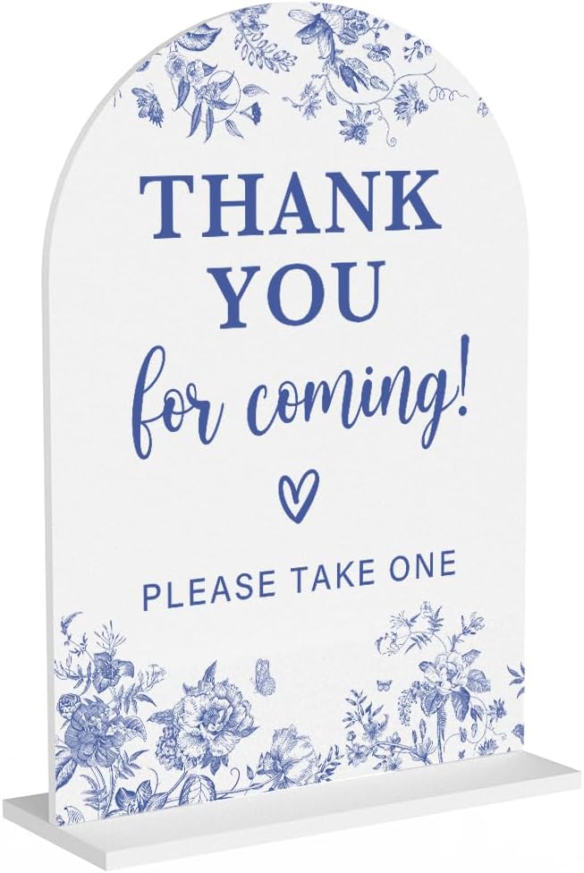 Acrylic Wedding Signs, Dusty Blue Wedding Decor, Blue Weddings Decor, Thank You for Coming Sign for