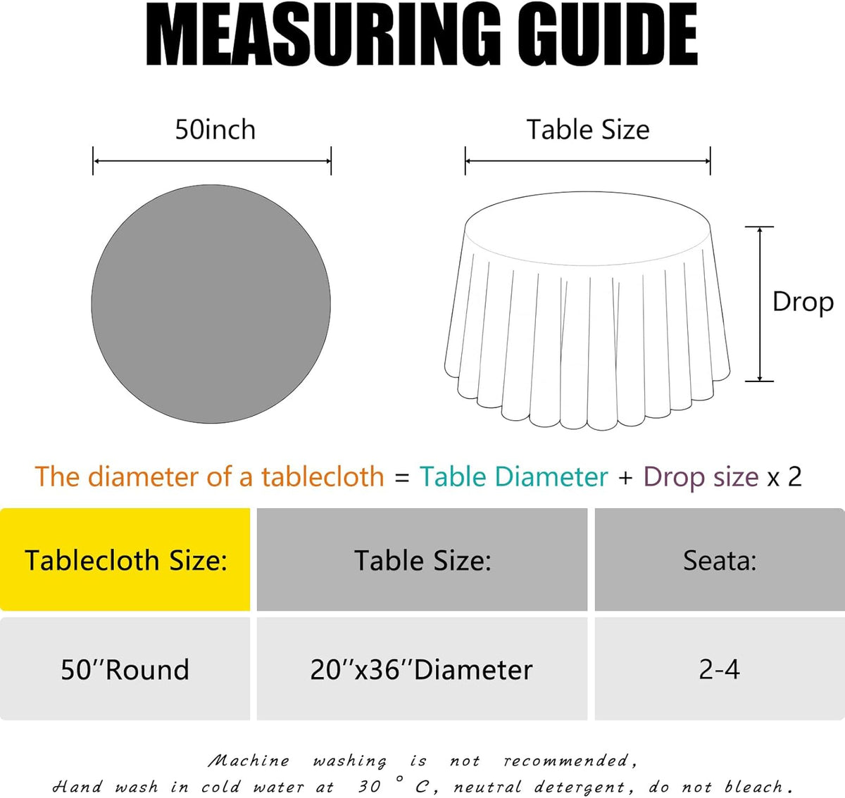 OQSQ Gold 50" Round Sequin Tablecloth, Glitter Tablecloth for Bridal Shower Decorations, Birthday