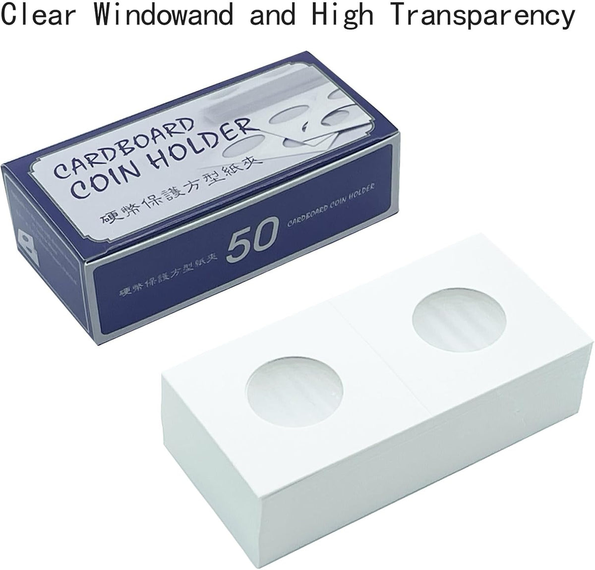 200 PCS Premium Cardboard Coin Flips 2 x 2 inch Coin Collection Supplies for Small Dollar, Mylar