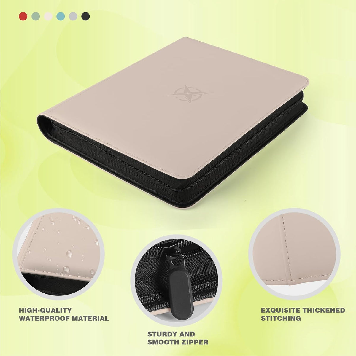 Trading Card Binder, Card Binder 9 Pocket for Trading Cards, Holds 540 Cards, Zippered Premium Card