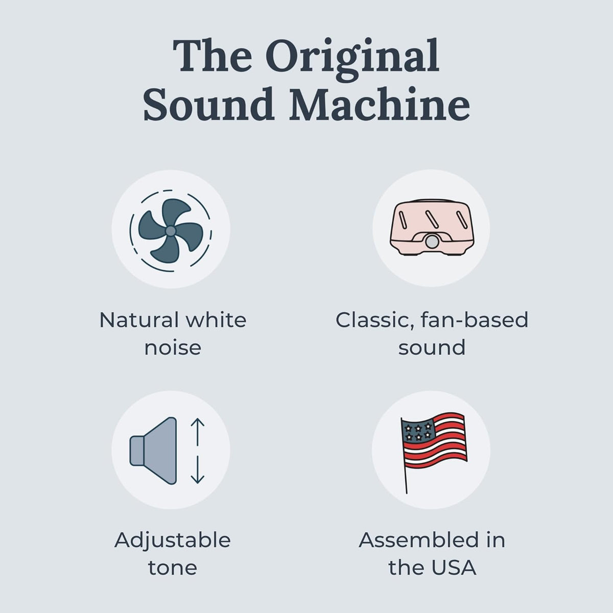 Yogasleep Dohm Uno White Noise Sound Machine, Natural Pink Noise from a Real Fan, Adjustable Tone &
