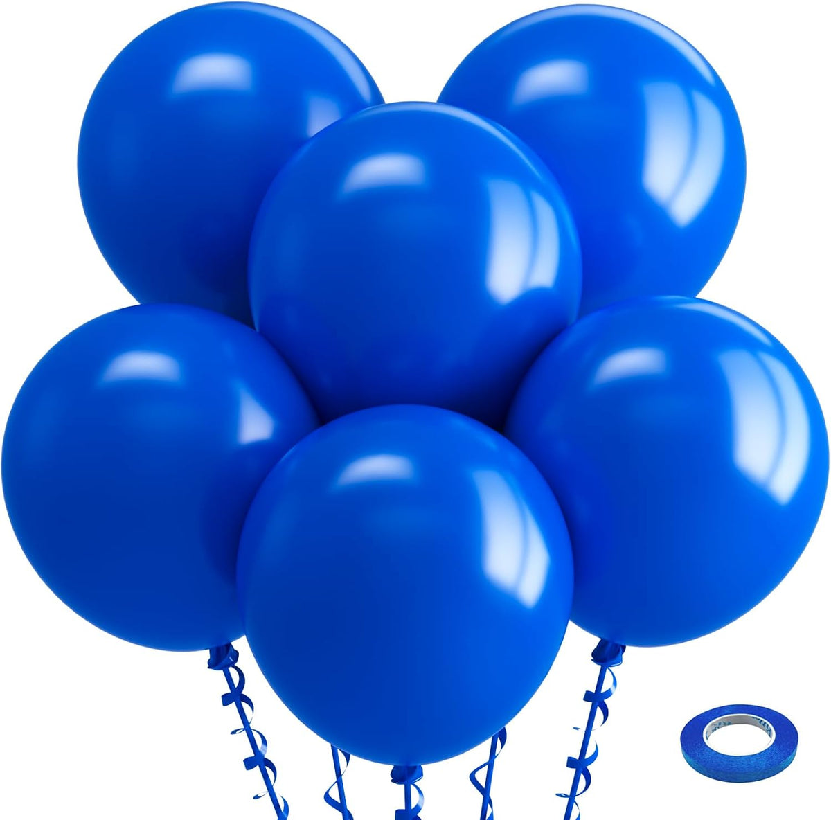 Bezente Royal Blue Balloons 18 Inch - 30 Pack Large Thick Big Round Royal Blue Latex Balloon for